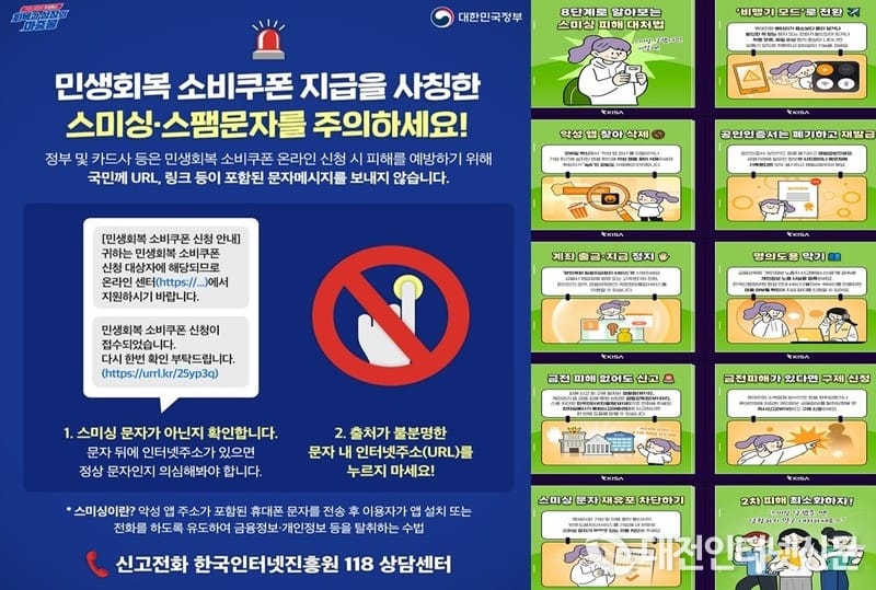 민생회복 소비쿠폰 스미싱